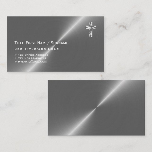 Tarjeta De Visita Pastor de sacerdotes modernos Ministro de religión (Anverso / Reverso)