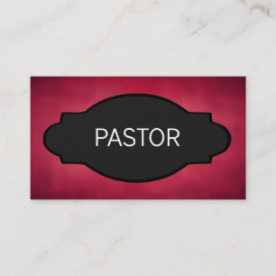 Tarjeta De Visita Pastor Elegant Name Plate