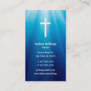 Tarjeta De Visita Pastor  Elegante cruzado