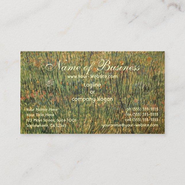Tarjeta De Visita Pastor en Bloom por Vincent van Gogh (Anverso)