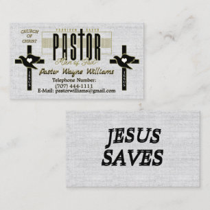Tarjeta De Visita Pastor/Iglesia Personalizada