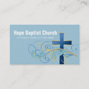 Tarjeta De Visita Pastor Iglesia Religión Cristianismo