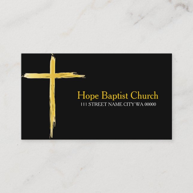 Tarjeta De Visita Pastor Iglesia Religión Cristianismo (Anverso)