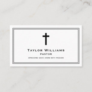 Tarjeta De Visita Pastor Ministro Iglesia de la Cruz Religiosa Crist