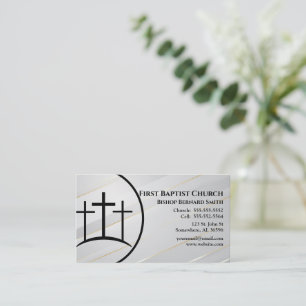 Tarjeta De Visita Pastor o Deacon de la Iglesia de la Cruz Blanca y