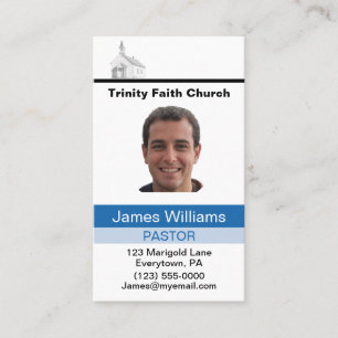 Tarjeta De Visita Pastor Personalizado