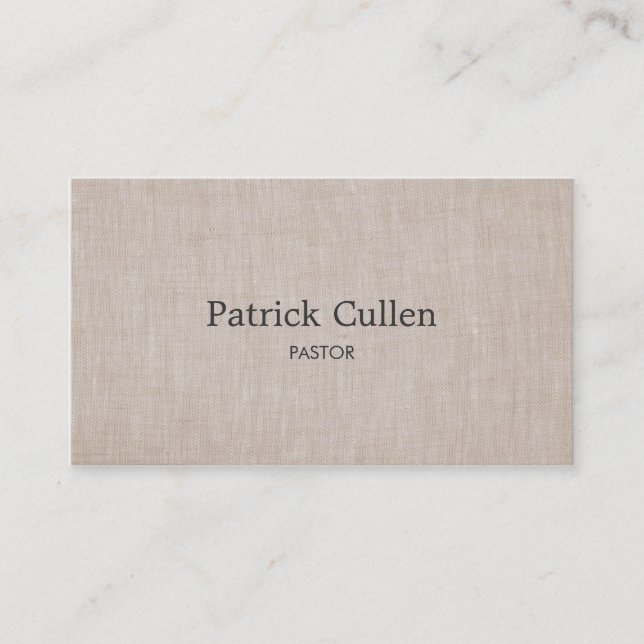 Tarjeta De Visita Pastor simple y elegante | Sacerdote (Anverso)