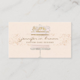 Tarjeta De Visita Pastoral Floral Panadería Pastry Patisserie