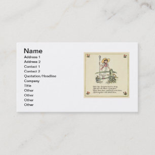 Tarjeta De Visita Pastorcita: Clásico de Kate Greenaway para niños