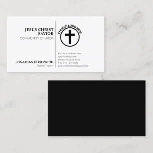 Tarjeta De Visita Pastores de Iglesia minimalista y figuras religios