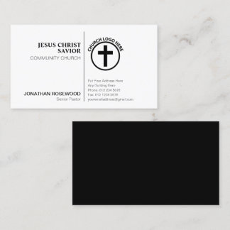 Tarjeta De Visita Pastores de Iglesia Minimalista y Figuras Religios