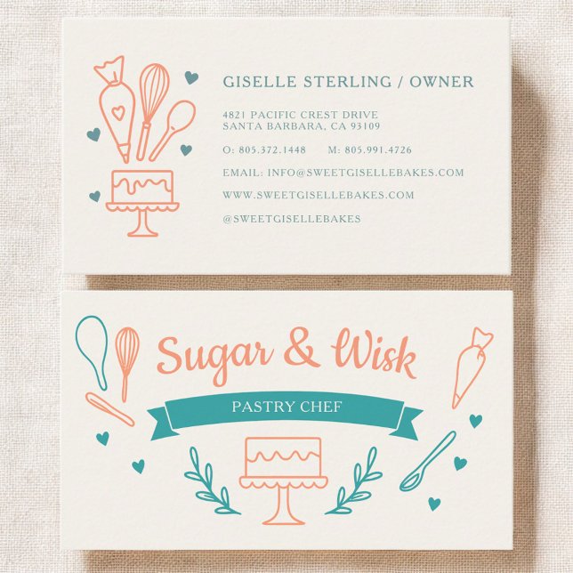 Tarjeta De Visita Pastry Chef Bakery Baker (Subido por el creador)