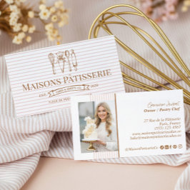 Tarjeta De Visita Pastry Chef Baking & Cooking Utensils Bakery Baker