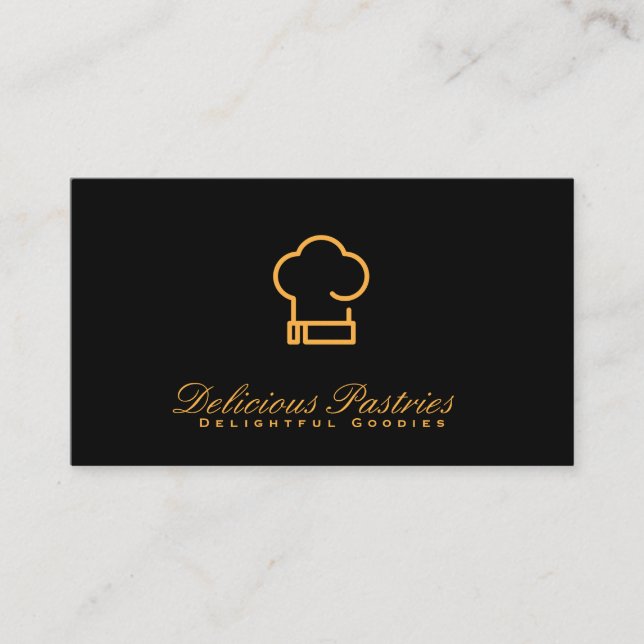 Tarjeta De Visita Pastry Chef | Propietario de la tienda (Anverso)