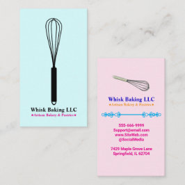 Tarjeta De Visita Pastry Whisk Chef & Baker | Elegant Cake Bakery 