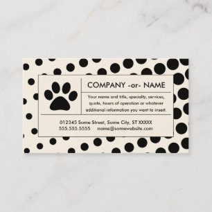 Tarjeta De Visita pata de semitono del mascota