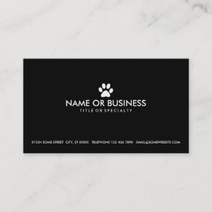 Tarjeta De Visita pata simple del mascota