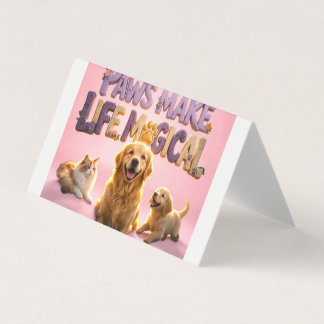 Tarjeta De Visita Patas,Amante de Mascotas Perro Gato Cachorro Adora