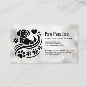 Tarjeta De Visita Patas de Perro Corazones Boke