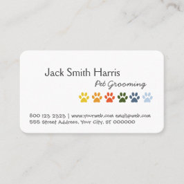 Tarjeta De Visita Patas elegantes modernas del animal de mascotas