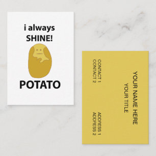 Tarjeta De Visita Patata Siempre Brillo Patata Divertida