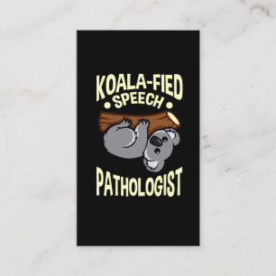 Tarjeta De Visita Pathólogo del habla cute profesor de lengua koala