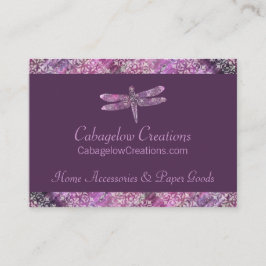 Tarjeta De Visita Pátina púrpura: Libélula