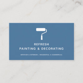 Tarjeta De Visita Patinador Y Decorador Paint Roller Marina Moderna