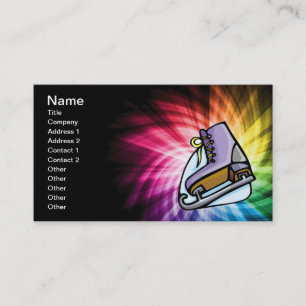 Tarjeta De Visita Patinaje Hielo Colorido