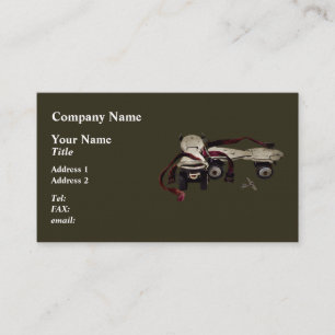 Tarjeta De Visita Patines metalizado con llave