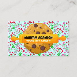 Tarjeta De Visita Patisserie Rolling Pin Cookies | Floral Bakery