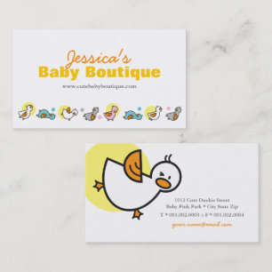 Tarjeta De Visita Patitos de dibujos animados pastel adorable juguet
