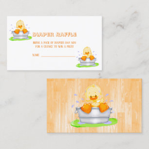 Tarjeta De Visita Pato en un barril de pañales Baby Shower