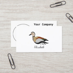 Tarjeta De Visita Pato Verde azulado Adorable En Anillo Natación