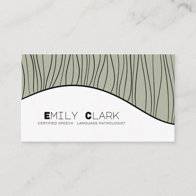 Tarjeta De Visita Patólogo del lenguaje terapeuta del habla moderno (Anverso)