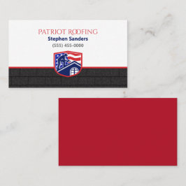 Tarjeta De Visita Patriot Roofing Shingles Construction Company