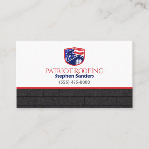 Tarjeta De Visita Patriot Roofing Shingles Construction Company