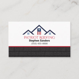 Tarjeta De Visita Patriot Roofing Shingles Construction Company
