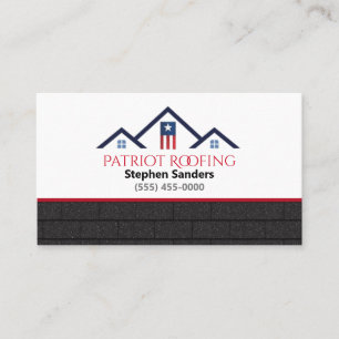 Tarjeta De Visita Patriot Roofing Shingles Construction Company