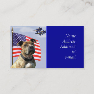 Tarjeta de visita patriótica de Pitbull
