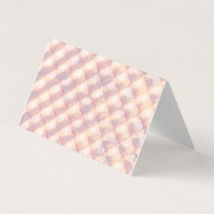 Tarjeta De Visita patrón abstracto de cuatro hojas con brillo pastel