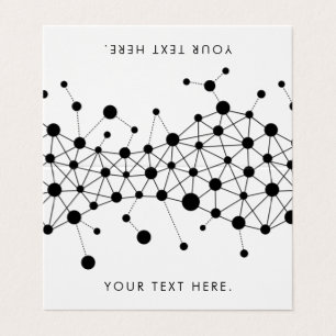 Tarjeta De Visita Patrón abstracto de líneas y puntos en blanco y ne