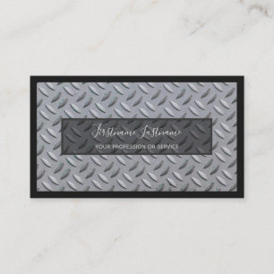 Tarjeta De Visita Patrón abstracto obrero metalizado de fabricación 