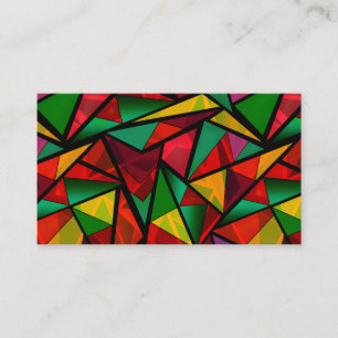 Tarjeta De Visita Patrón abstracto poligona retro geométrico moderno