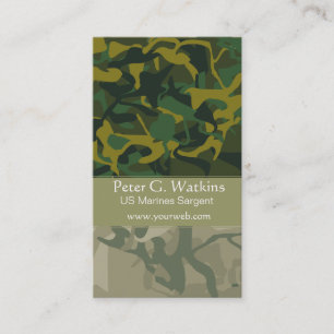 Tarjeta De Visita Patrón ambientalista de camuflaje salvaje