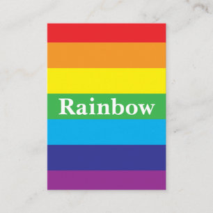 Tarjeta De Visita Patrón Arcoiris Lgbt