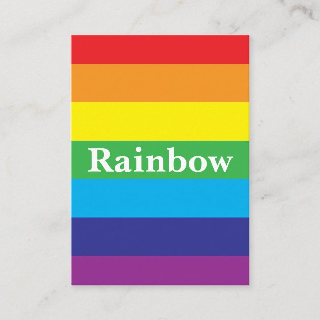 Tarjeta De Visita Patrón Arcoiris Lgbt (Anverso)