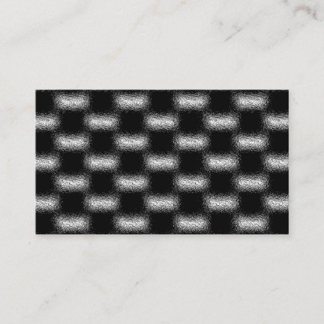 Tarjeta De Visita Patrón blanco y negro moderno de moda (Anverso)