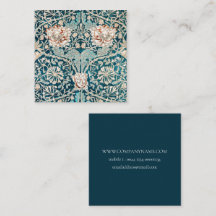 TARJETA DE VISITA: PATRÓN BOTÁNICO DE WILLIAM MORR