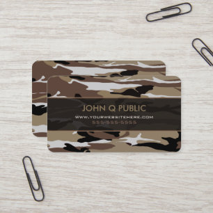 Tarjeta De Visita Patrón Camo del desierto